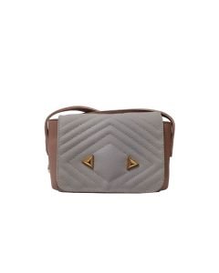 BOLSA TRANSVERSAL BIA BAG NUDE /CINZA