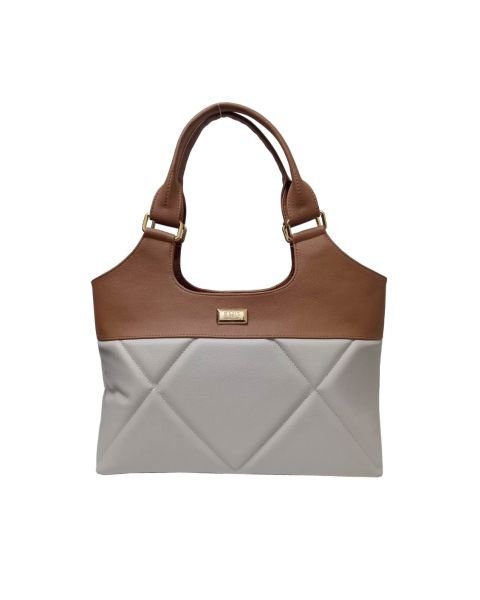 BOLSA OMBRO AURORA BEGE/CINZA