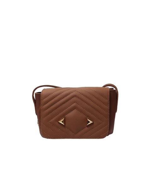 BOLSA TRANSVERSAL BIA BAG MARROM 